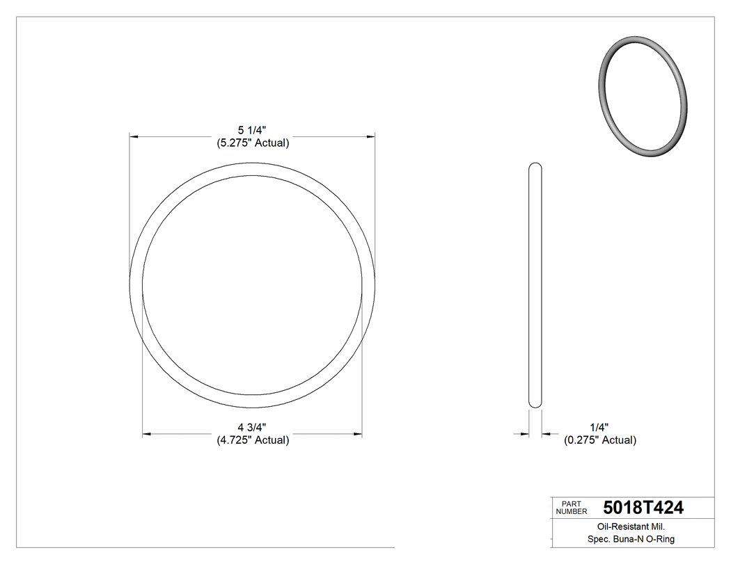 Technical drawing - 5018T424